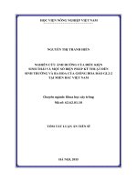 TTLA Nghiên cứu ảnh hưởng của điều kiện sinh thái và một số biện pháp kỹ thuật đến sinh trưởng, ra hoa của giống hoa đào GL22  ở miền Bắc Việt Nam