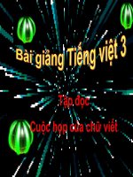 Bài giảng tiếng việt 3 tuần 5 bài tập đọc   cuộc họp của chữ viết 8 