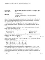 Đề thi thử THPT QG 2014 môn hóa có lời giải chi tiết học sinh giỏi thái bình 