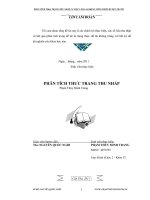 phân tích thực trạng thu nhập và việc làm của lao động nông thôn ở huyện trà ôn 