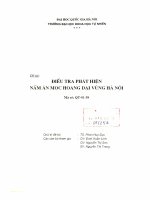 Điều tra phát hiện nấm ăn mọc hoang dại vùng hà nội   đề tài NCKH  QT 01 39 pdf