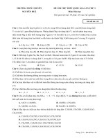 Đề thi thử THPT QG 2015 môn hóa có lời giải chi tiết chuyên nguyễn huệ lần 3 