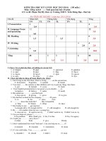 Đề kiểm tra học kỳ i tiếng anh lớp 8 chương trình mới (3) 