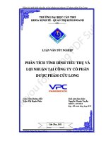 phân tích kết quả hoạt động kinh doanh tại công ty xăng dầu vĩnh long 