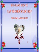 Bài giảng tiếng việt 3 tuần 5 bài tập làm văn   tập tổ chức cuộc họp 2 