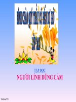 Bài giảng tiếng việt 3 tuần 5 bài tập đọc   người lính dũng cảm 5 