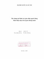 Xây dựng mô hình các giao diện người dùng thân thiện dựa trên agent thông minh   đề tài NCKH  QG 07 47 pdf