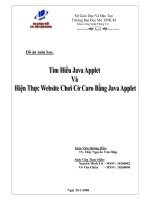 TÌM HIỂU JAVA APPLET và HIỆN THỰC WEBSITE CHƠI cờ CARO BẰNG JAVA APPLET