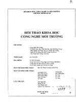 Hội thảo khoa học công nghệ môi trường