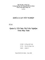 Quản lý tổ chức thi trắc nghiệm trên máy tính