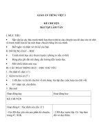 Giáo án tiếng việt 3 tuần 6 bài kể chuyện  bài tập làm văn 4 