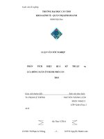 phân tích hiệu quả kỹ thuật sản xuất lúa vụ đông xuân ở cần thơ 