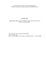 KHÁI QUÁT PHÂN LOẠI VÀ MỘT SỐ DẠNG BÀI TẬP VỀ AXIT  HNO3 VÀ H2SO 4 (ĐẶC)