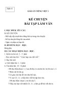 Giáo án tiếng việt 3 tuần 6 bài kể chuyện  bài tập làm văn 2 