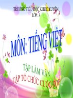 Bài giảng tiếng việt 3 tuần 5 bài tập làm văn   tập tổ chức cuộc họp 12 