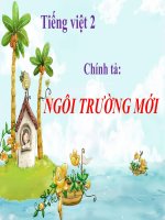 Bài giảng tiếng việt 2 tuần 6 bài chính tả   nghe   viết ngôi trường mới  phân biệt AIAY, SX, dấu hỏidấu ngã 3 