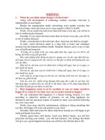 Đề cương ôn thi phần viết môn: Tiếng Anh
