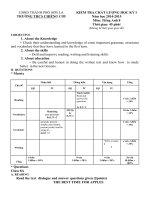 Đề kiểm tra học kỳ i tiếng anh lớp 8 chương trình mới (9) 