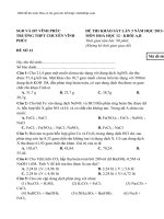 Đề thi thử THPT QG 2014 môn hóa có lời giải chi tiết chuyên vĩnh phúc lần 3 