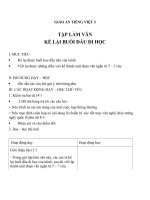 Giáo án tiếng việt 3 tuần 6 bài tập làm văn   kể lại buổi đầu em đi học 6 