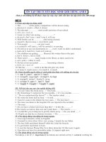 ÔN tập THI TUYỂN học SINH GIỎI TIẾNG ANH lớp 8 