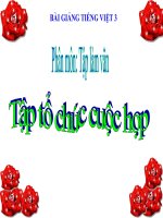 Bài giảng tiếng việt 3 tuần 5 bài tập làm văn   tập tổ chức cuộc họp 14 