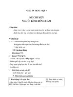 Giáo án tiếng việt 3 tuần 5 bài kể chuyện   người lính dũng cảm 3 