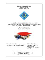 bồi dưỡng năng lực tư duy cho học sinh khi áp dụng các ppnt khoa học giảng dạy chương điện tích   điện trường, vật lý 11 nc 