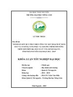 Đánh giá kết quả thực hiện công tác quy hoạch sử dụng đất và cơ sở hạ tầng phục vụ chương trình mới nông thôn mới trên địa bàn xã cù vân huyện đại từ tỉnh thái nguyên giai đoạn 2012   2014