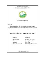 ĐÁNH GIÁ CÔNG tác CHUYỂN QUYỀN sử DỤNG đất tại HUYỆN PHÚ BÌNH GIAI đoạn 2011 đến THÁNG 6 năm 2014