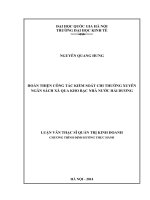 Hoàn thiện công tác kiểm soát chi thường xuyên ngân sách xã qua kho bạc nhà nước hải dương   luận văn ths  kinh doanh và quản lý  60 34 05 pdf