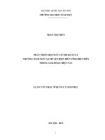 Phát triển đội ngũ cán bộ quản lý trường mầm non tại huyện điện biên tỉnh điện biên trong giai đoạn hiện nay   luận văn