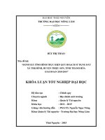 ĐÁNH GIÁ TÌNH HÌNH THỰC HIỆN QUY HOẠCH sử DỤNG đất xã THỌ BÌNH, HUYỆN TRIỆU sơn, TỈNH THANH hóa GIAI đoạn 2010 2014