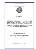 Đánh giá hiện trạng và đề xuất giải pháp nâng cao hiệu quả quản lý hệ thống dịch vụ thu gom, xử lý chất thải công nghiệp nguy hại trên địa bàn thành phố hồ chí minh 