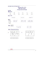 đề kiểm tra cuối kì môn toán lớp 1