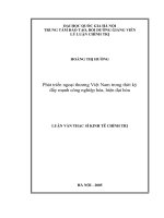 Phát triển ngoại thương việt nam trong thời kỳ đẩy mạnh công nghiệp hóa, hiện đại hóa   luận văn ths  kinh tế   5 02 01