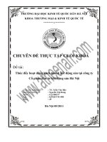 Thúc đẩy hoạt động kinh doanh bất động sản tại công ty cổ phần đầu tư bất động sản hà nội 