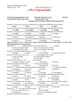 4 đề thi thử ĐH  môn Anh THPT Phan Châu Trinh có đáp án