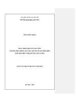 Phát triển đội ngũ giáo viên trường phổ thông dân tộc nội trú huyện điện biên tỉnh điện biên theo hướng chuẩn hóa   luận