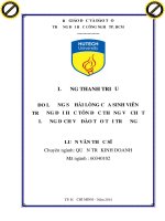 Đo lường sự hài lòng của sinh viên trường đại học tôn đức thắng về chất lượng dịch vụ đào tạo tại trường 
