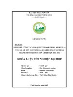 ĐÁNH GIÁ CÔNG tác GIẢI QUYẾT TRANH CHẤP, KHIẾU nại, tố cáo, về đất ĐAI TRÊN địa bàn PHƯỜNG tân THỊNH THÀNH PHỐ THÁI NGUYÊN GIAI đoạn 2012 2014