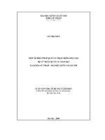 Một số biện pháp quản lý hoạt động đào tạo hệ cử nhân quản lý giáo dục tại khoa sư phạm   đại học quốc gia hà nội   luận