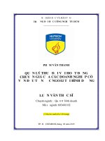 Quản lý thuế đối với hoạt động chuyển giá của các doanh nghiệp có vốn đầu tư nước ngoài tại bình dương 