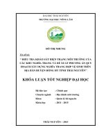 ĐIỀU TRA KHẢO sát HIỆN TRẠNG môi TRƯỜNG của các KHU NGHĨA TRANG và đề XUẤT PHƯƠNG án QUY HOẠCH xây DỰNG NGHĨA TRANG hợp vệ SINH TRÊN địa bàn HUYỆN ĐỒNG hỷ TỈNH THÁI NGUYÊN