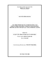 Các biện pháp quản lý nhằm nâng cao chất lượng giáo dục ở trung tâm giáo dục thường xuyên huyện lục nam tỉnh bắc giang