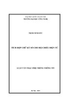 Tích hợp chữ ký số cho hộ chiếu điện tử   luận văn ths  công nghệ thông tin  60 48 01 04 pdf