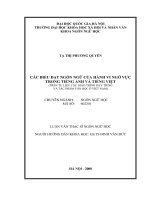 Các biểu đạt ngôn ngữ của hành vi ngờ vực trong tiếng anh và tiếng việt (trên tư liệu các giáo trình dạy tiếng và tác ph