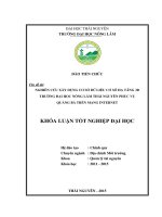 Nghiên cứu xây dựng cơ sở dữ liệu cơ sở hạ tầng 3d trường đại học nông lâm thái nguyên phục vụ quảng bá trên mạng internet