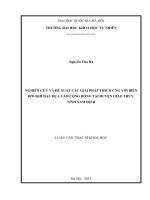 Nghiên cứu và đề xuất các giải pháp thích ứng với biến đổi khí hậu dựa vào cộng đồng tại huyện giao thủy, tỉnh nam định