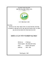 ĐÁNH GIÁ VIỆC THỰC HIỆN CÔNG tác bồi THƯỜNG, hỗ TRỢ, tái ĐỊNH cư KHI NHÀ nước THU hồi đấtở một số dự án TRÊN địa bàn HUYỆN PHỔ yên TỈNH THÁI NGUYÊN